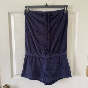 Juicy Couture VINTAGE Y2K Navy Terry Cloth Romper